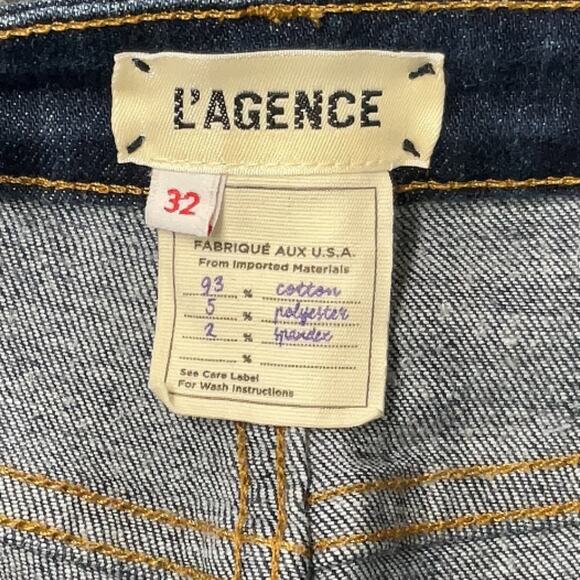 L’Agence High Line Skinny High Rise Distressed Jeans 32 Cupertino Wash - Picture 8 of 10
